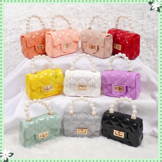 Tas Jelly Glossy Mini Pearl | Tas Glossy Mutiara | Glossy Mutiara