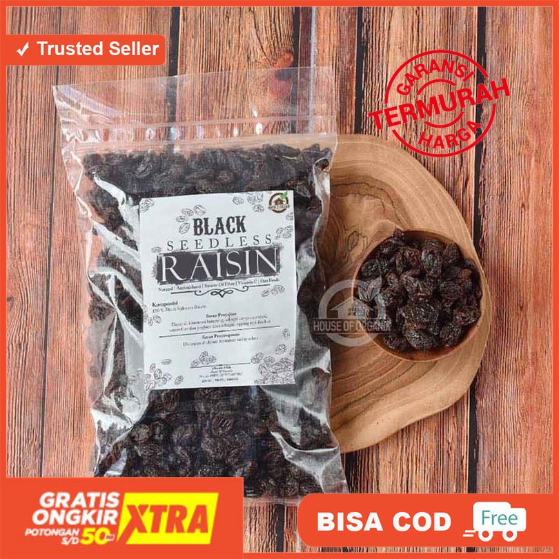 

Black Seedless Raisins (Kismis Hitam) 250 Gr NEW