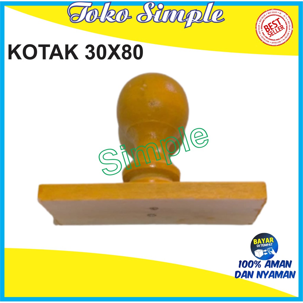 

GAGANG STEMPEL KAYU KOTAK 30X80 / GAGANG KAYU