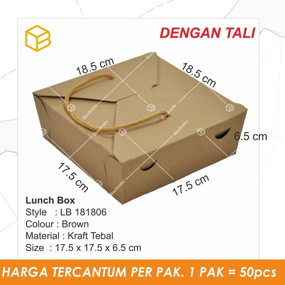 

Lunch Box, Kotak, Dus Nasi, Kemasan, Packaging - LB181806 (50pcs) (ART. V7)