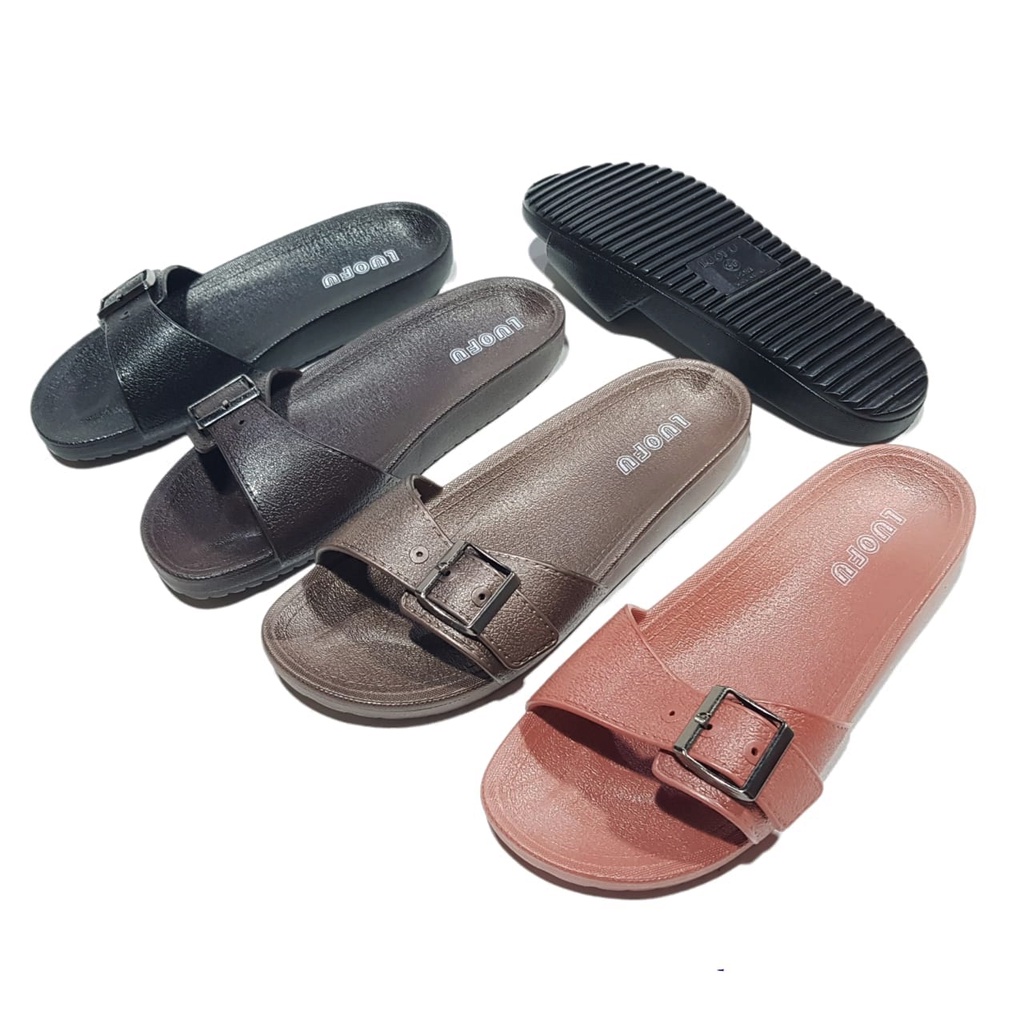 Diskon (ATM) Luofu Sandal Jelly Karet Kokop Wanita Gesper F2153-G (AN7) Terkini Termuurah 2026