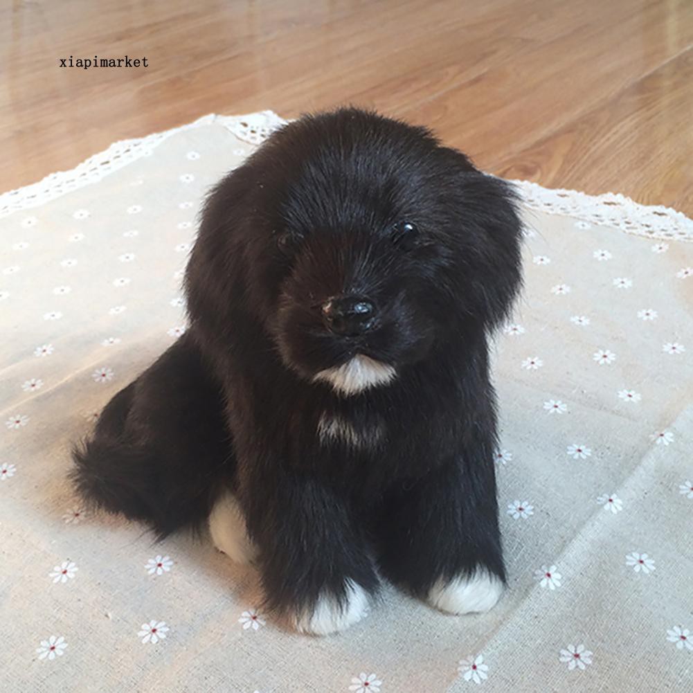 XP Simulasi Anjing  Kecil Lucu Warna Hitam untuk Dekorasi 