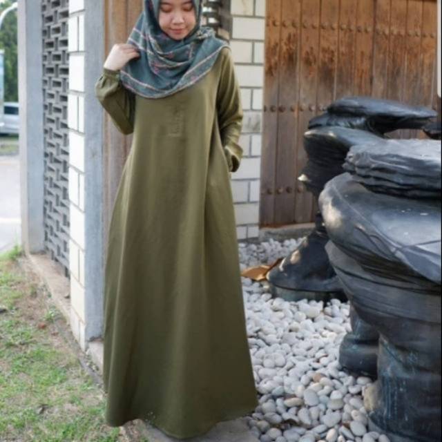 Cairo Abaya Olive (Rathanassa.Id)