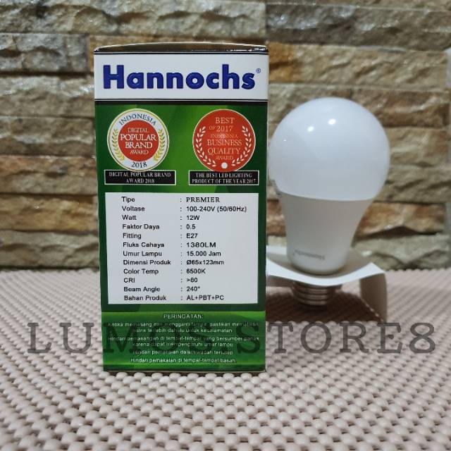 Lampu LED Hannochs 12 Watt Premier