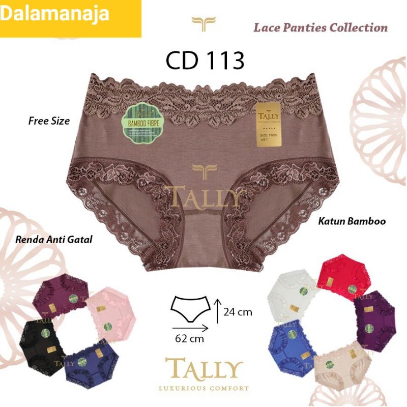 TALLY Cd Wanita KATUN Brokat Lembut fit to L- XXL Nyaman di Pakainya