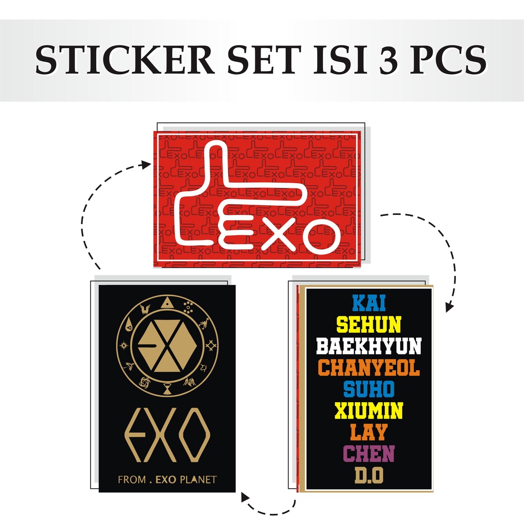 

Sticker EXO Logo Murah Miror Stiker Sticker Kpop Aesthetic