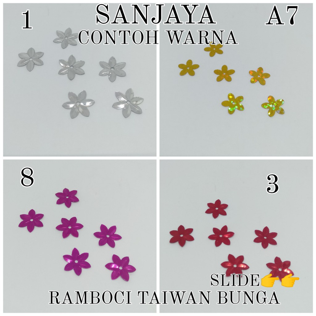 PAYET RAMBOCI / RAMBOCI BUNGA / PAYET MANIK BUNGA / RAMBOCI BUNGA TAIWAN (FLK268) 15MM