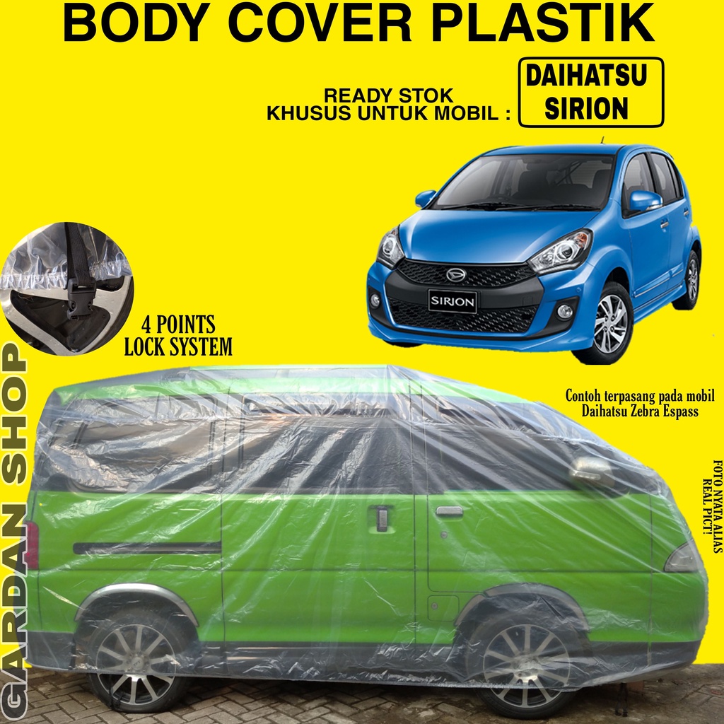 Body Cover Mobil DAIHATSU SIRION Full Anti Air Sarung Mobil Daihatsu Sirion Waterproof