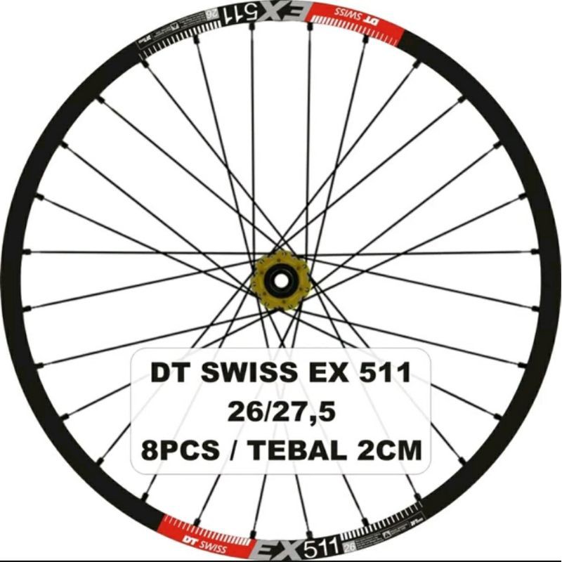 stiker decal velg RIMS sepeda MTB dtswiss dt swiss 26/27,5/29