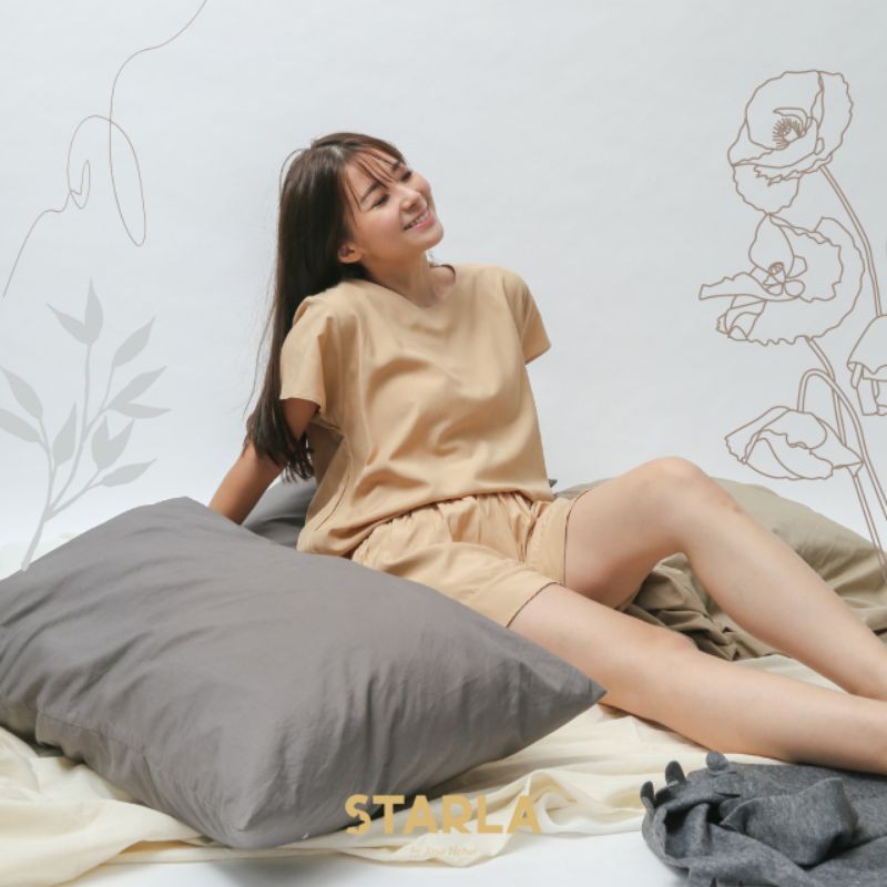 GROSIR PIYAMA DEWASA BAJU TIDUR WANITA LENGAN PENDEK PAJAMAS MURAH STARLA