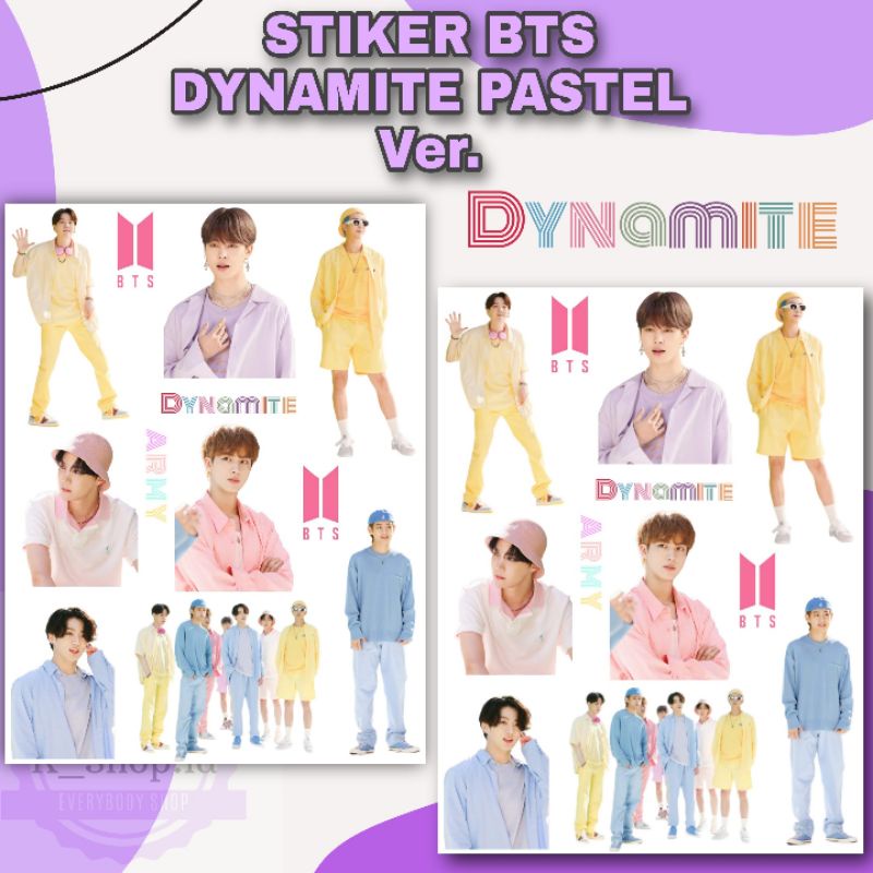 

[COD] STIKER/STICKER BTS DYNAMITE PASTEL Jungkook Taehyung Jimin Glossy Murah