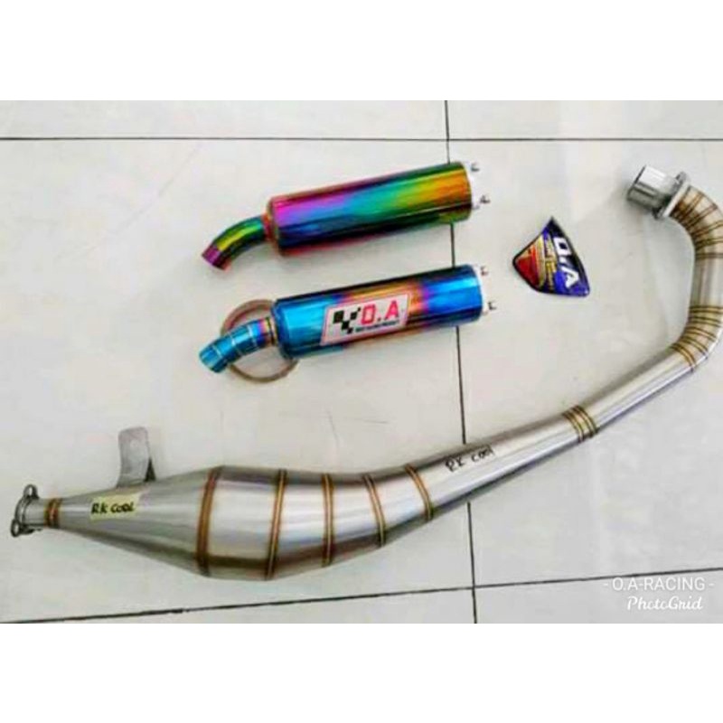 Knalpot RK COOL stenlis silincer warna