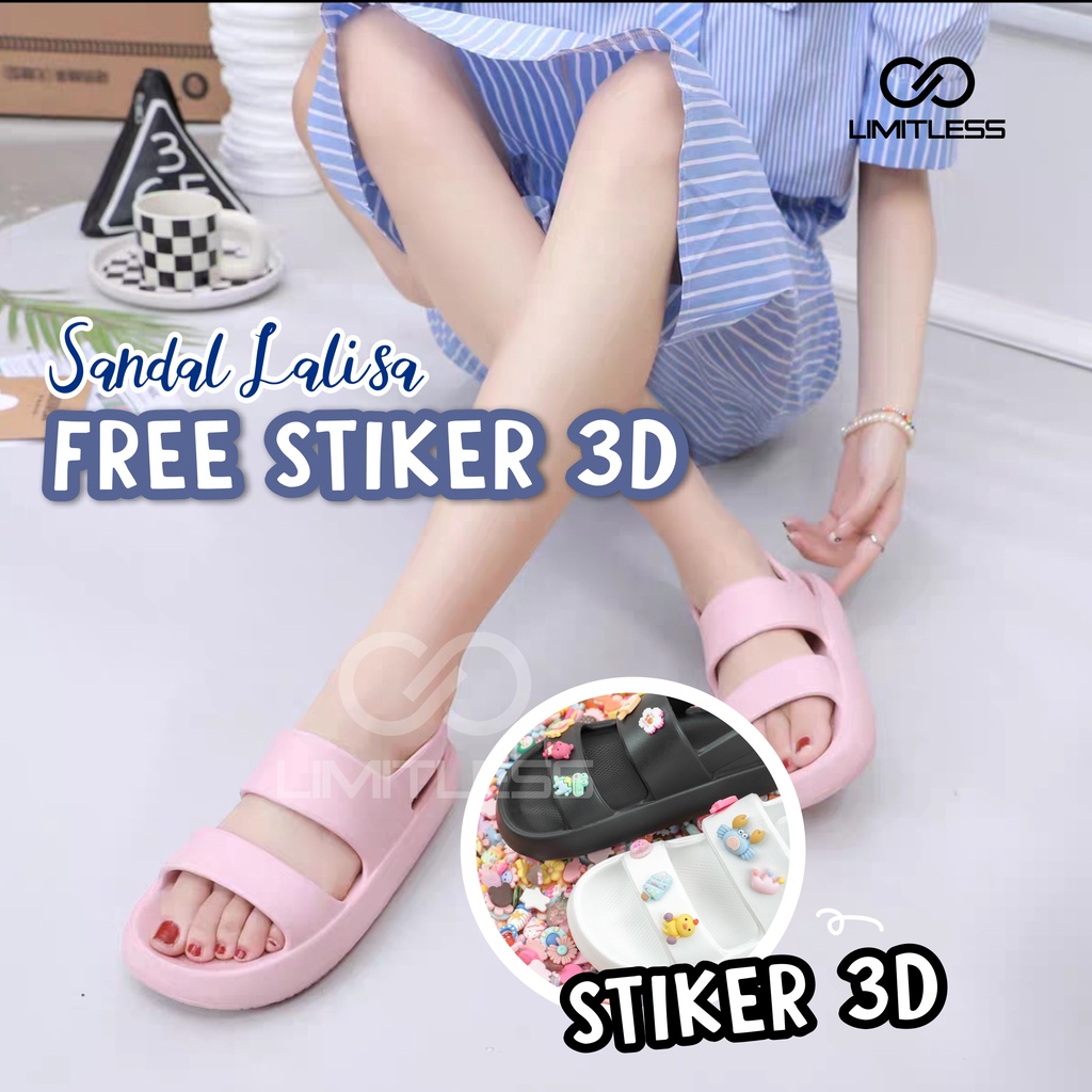 Sandal Tali Wanita Perempuan Karet Phylon Ringan Sendal Gunung Cewek Korea Slip On - Size 36-40