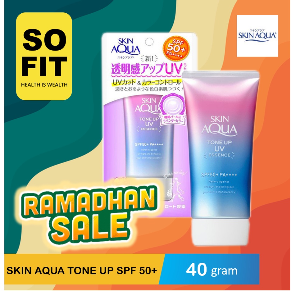 Skin Aqua Tone Up UV Essence 40gr / Sun Screen Wajah / Sun Block / Skin Aqua SunScreen