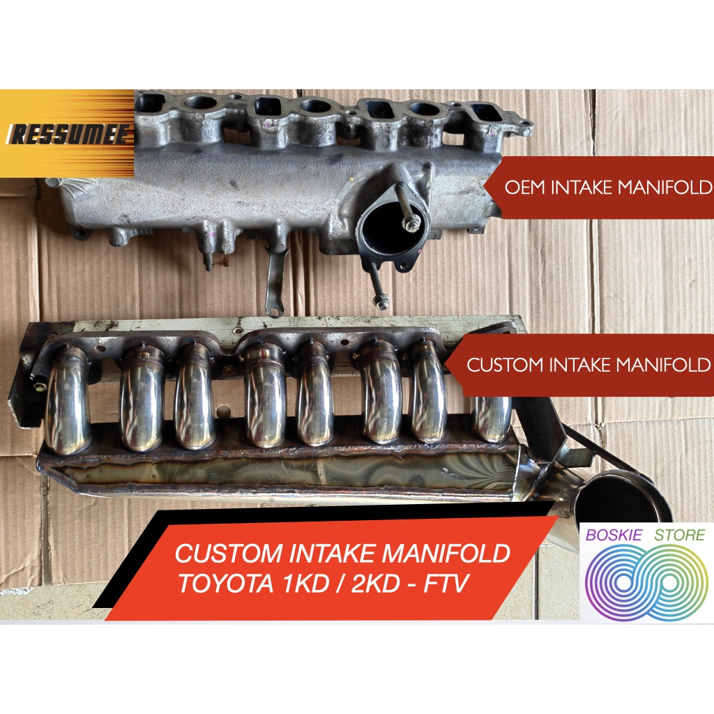 Custom Intake Manifold Toyota Fortuner Hilux Innova Diesel 2KD 1KD FTV