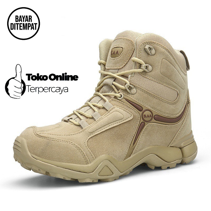 Safety Boots Sepatu Gunung 5AA Outdoor Turing Hiking Bikers Ujung Besi Terbaru