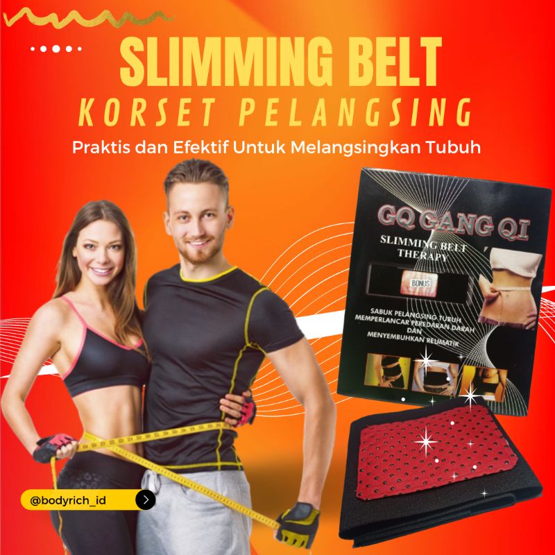 Korset Pelangsing Jumbo  Pengecil Perut  Buncit Pembakar Lemak SLIMMING BELT TERAPY GQ GANG-QI