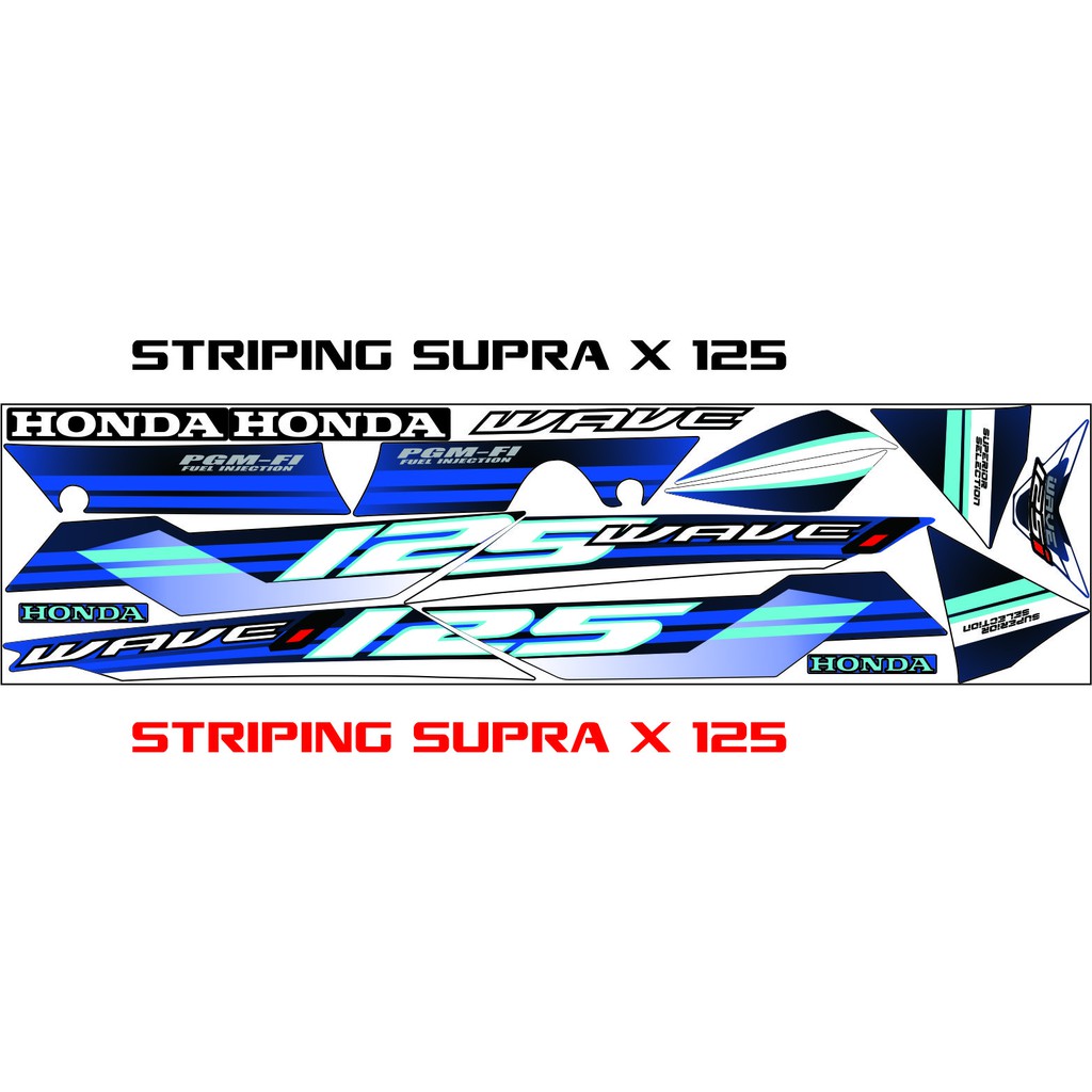 STRIPING STICKER SUPRA X 125 WAVE THAILOOK