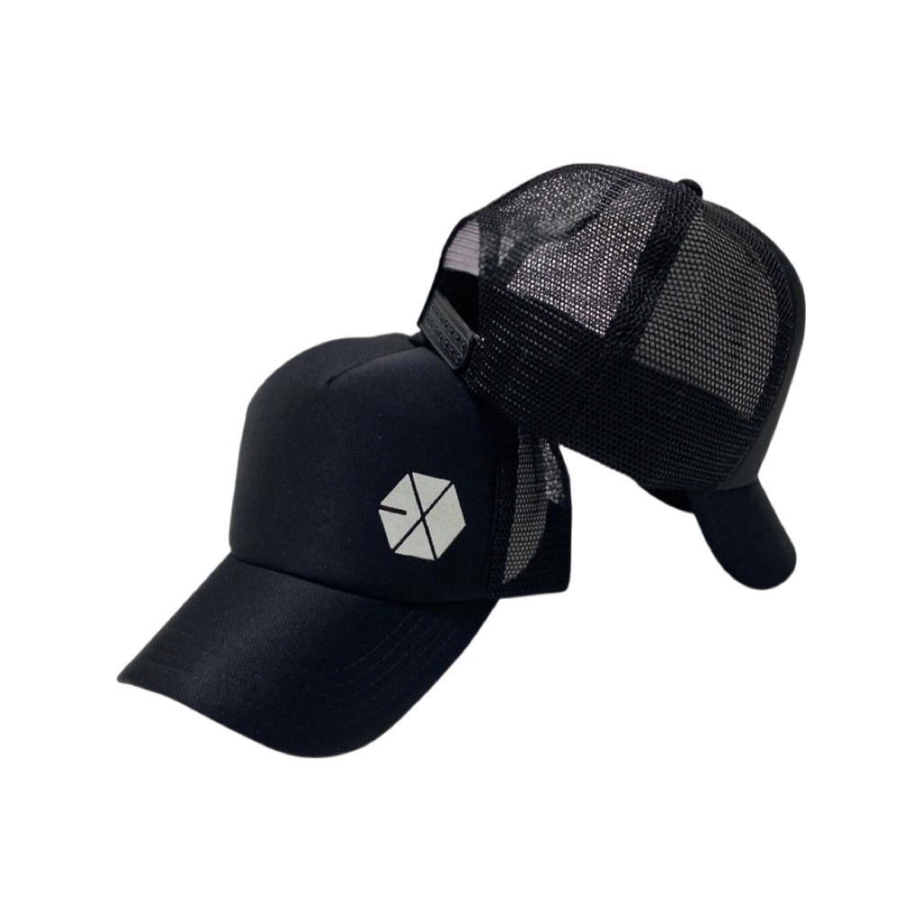 Topi Baseball Bordir Gaya Korea Pria Wanita Reclusive Challenge-Jaring EXO