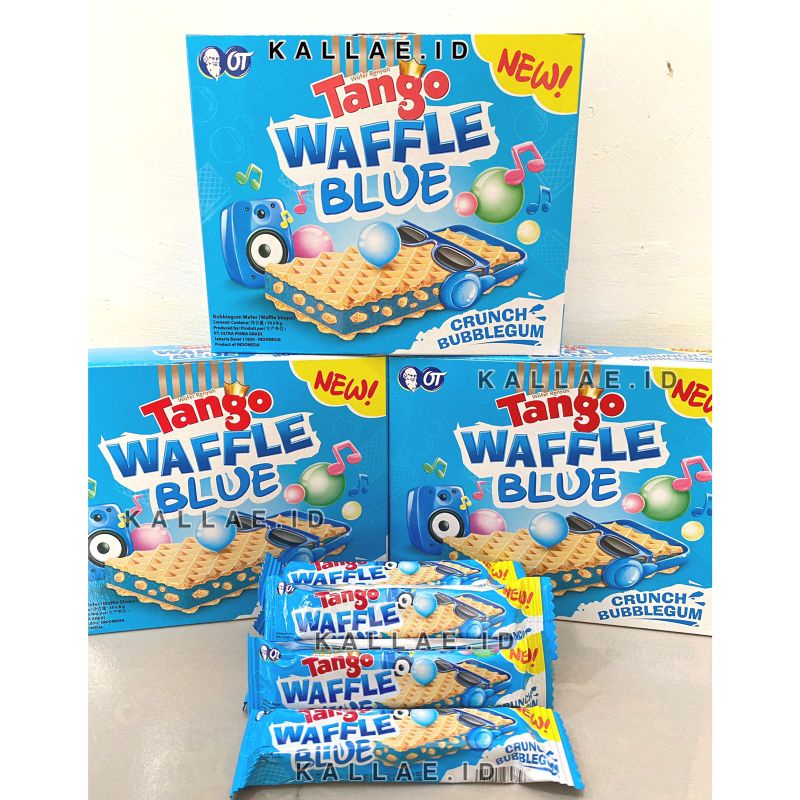 TANGO WAFFLE BLUE RASA BUBBLEGUM ISI 10pcs KEMASAN BOX SNACK IMPORT
