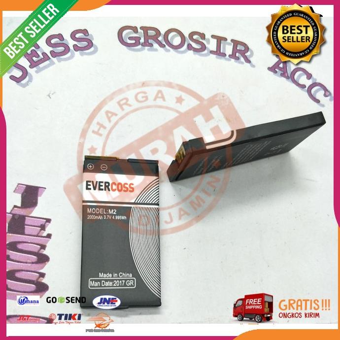 Acc Hp Baterai Evercross Cross M2 L3C Double Power 2000Mah
