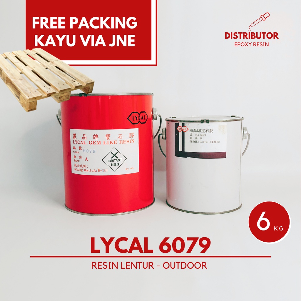 Resin bening Lycal (Lentur) flexible dgn Katalis - Lycal 6079 - 6 kg