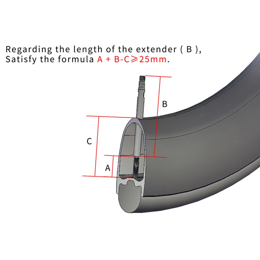 Agustinina Tabung Dalam Katup Ekstensi Extension rod RA108 Removable Presta Dengan Kunci Pas Paduan Aluminium Bagian Sepeda