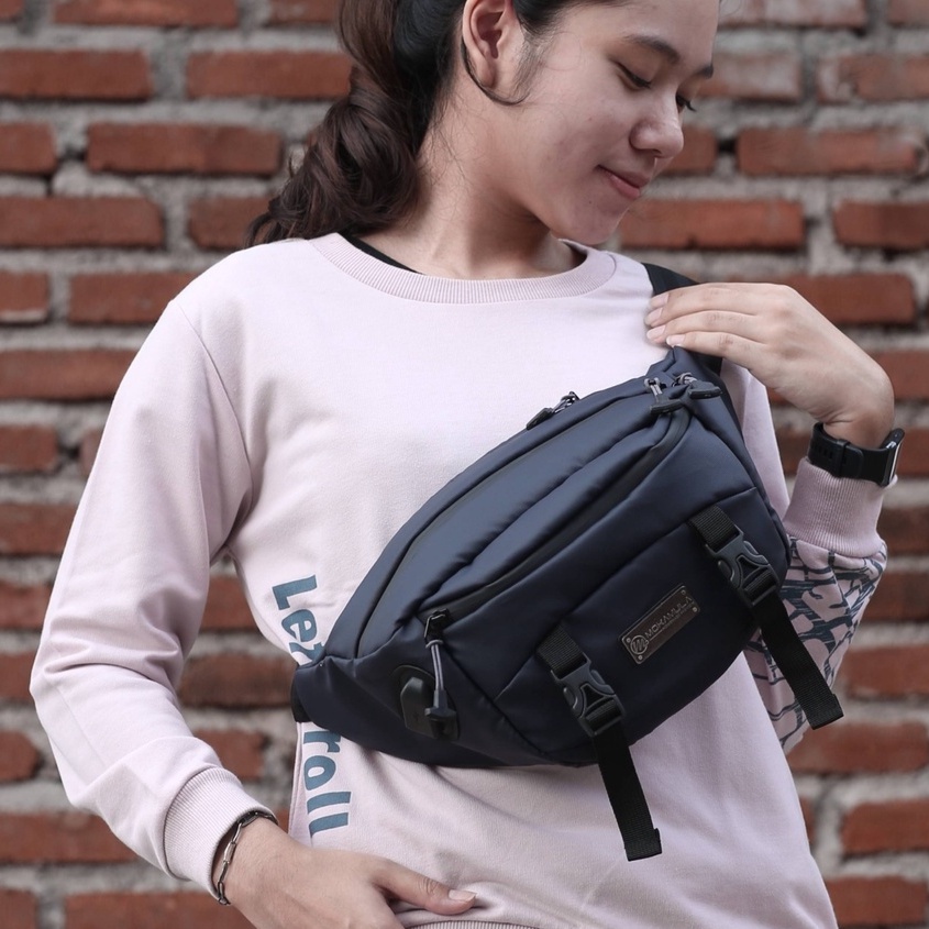 Waistbag Pria Wanita Waterproof Original Bahan Polyester Bimo - Yakut Mokamula