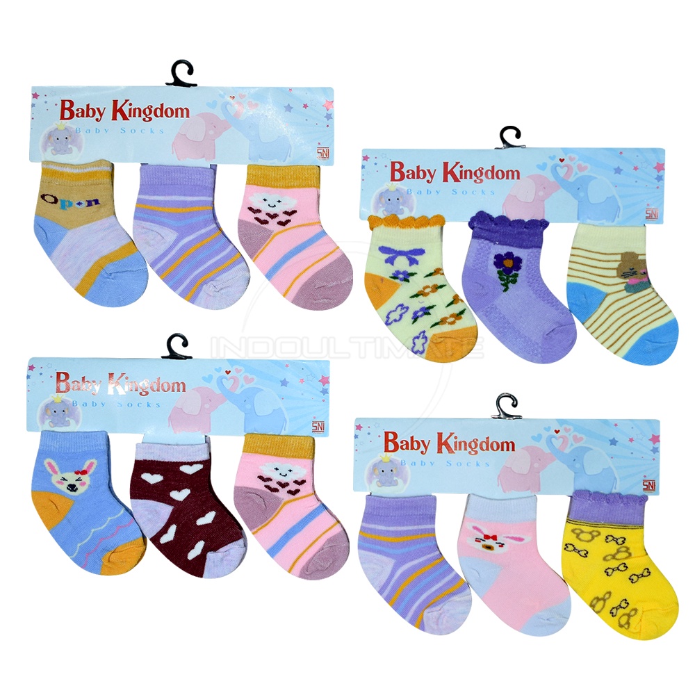 3in1 Kaos Kaki Bayi 0-6Bulan Baby Sock Sarung kaki Bayi Perempuan Laki Laki Baru Lahir Motif Karakter Lucu Pelindung Kaki bayi Kaos Kaki Bayi Cewek Cowok KKA-513