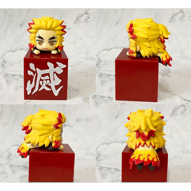 10cm Demon Slayer Mini Figure Tanjiro Nezuko Zenitsu Rengoku Shinobu Mitsuri Obanai Ornaments