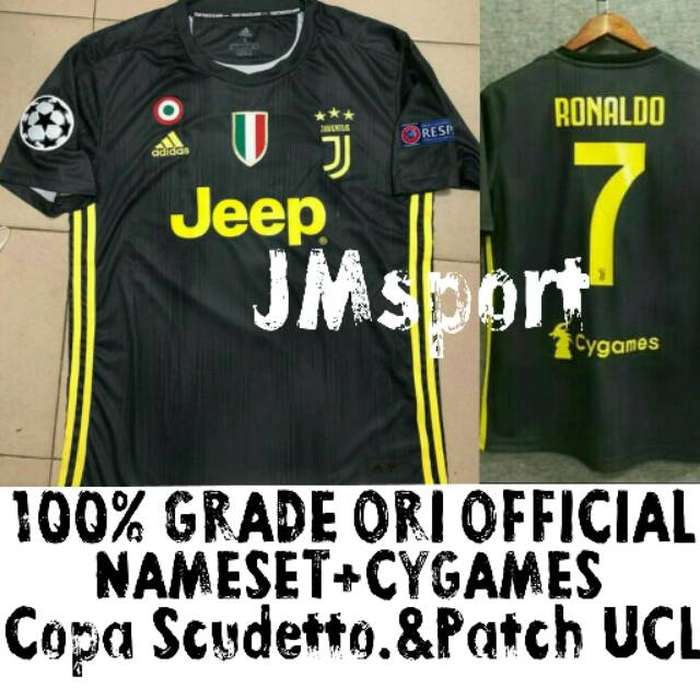 Jersey Bola Kaos Juventus 3RD 2018-2019 Official Grade Ori Impor
