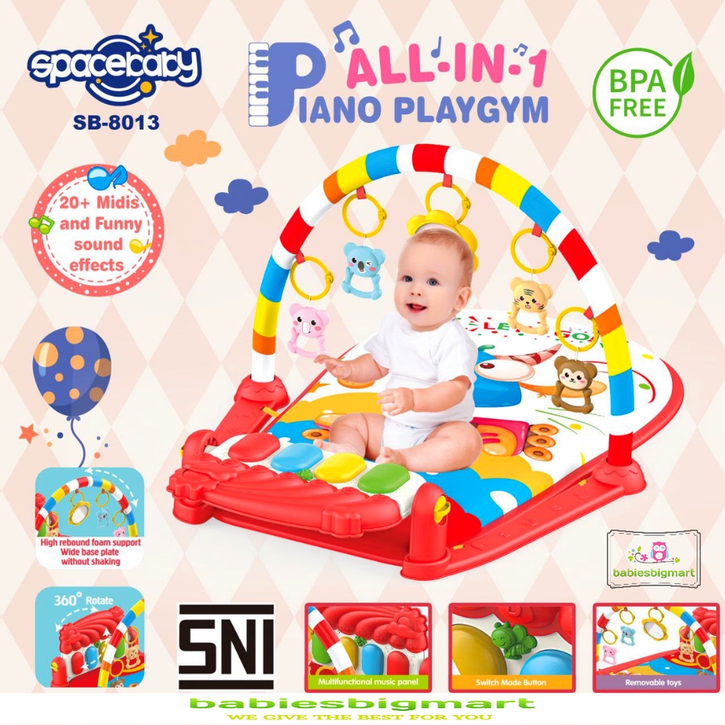 Bouncer Pliko My Soothing PK 303 Spacebaby SB 8610 SB 8630 ZX 2109 Piano Playgym SB 8013 SB 8017 Sugarbaby 1 recline 3 recline Tempat Duduk Anak Space Baby-SB 8013 MERAH