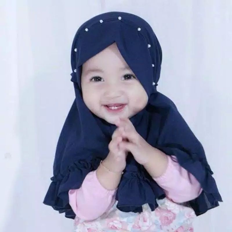 jilbab / anak / bayi / hijab /allsize 0-3 tahun/ SYIRIA BULAN / STOK