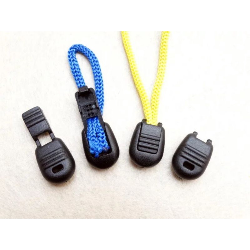 Stopper panjang 5pcs black cords end zipper