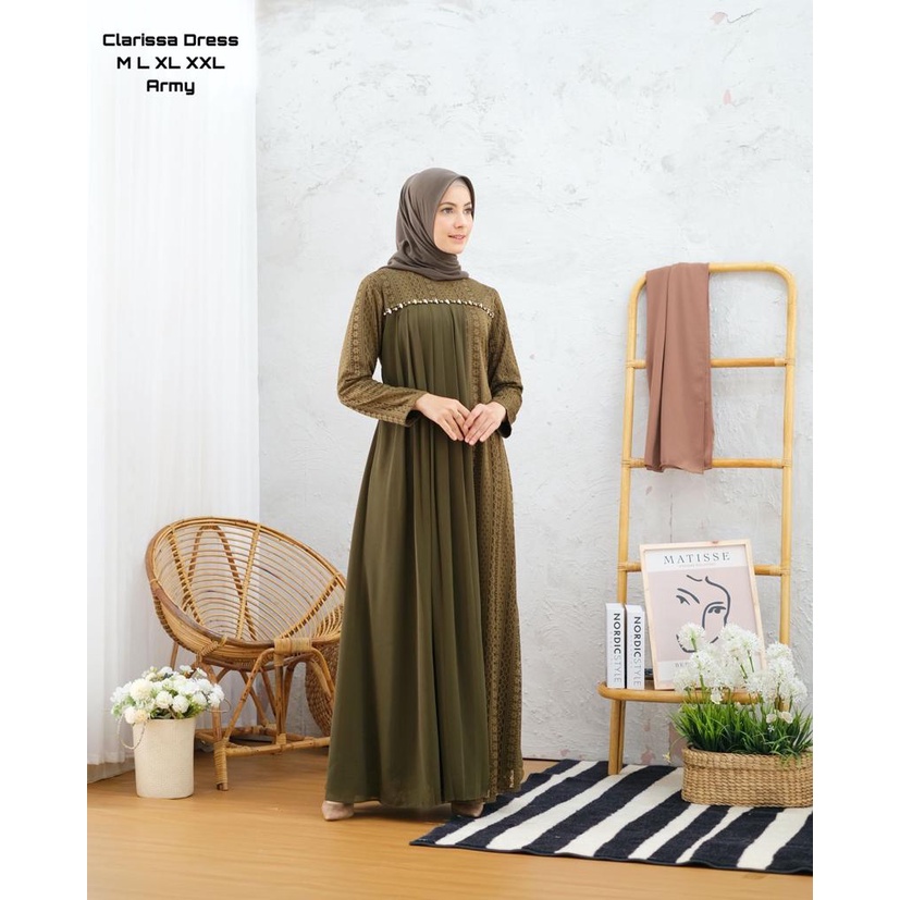 Permata Olshop / Clarissa Dress NF / Kebaya Modern / Gamis Kebaya Pesta Mewah