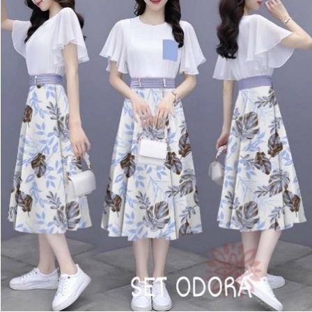 Setelan Wanita Terbaru 2022 Set Rok odora Babitery Korean Style Modis Remaja Dewasa Kekinian Ld 110 