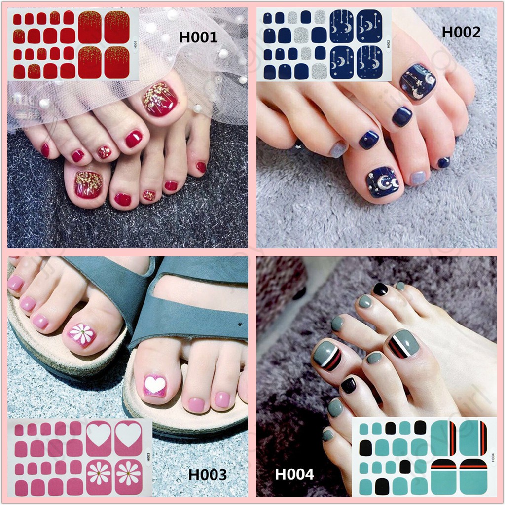 &lt;Jjoygirl&gt;H Nail sticker motif / sticker kuku / stiker kuku / nail stiker glitter / stripes design