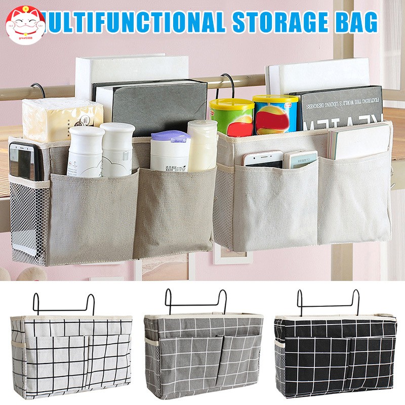 Bedside Caddy Hanging Storage Organizer Bag Desk Cabinet Storage Organizer Shopee Indonesia