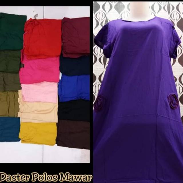 Daster Bali polos mawar