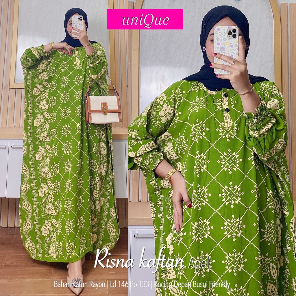 RISNA KAFTAN BATIK JUMBO DRESS ORI UNIQUE
