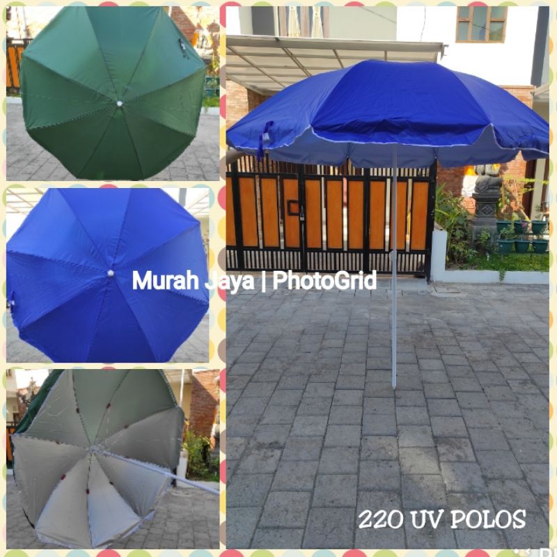 Payung Tenda / Cafe / Pantai / Parasol Warna Pelangi / Polos 220 cm