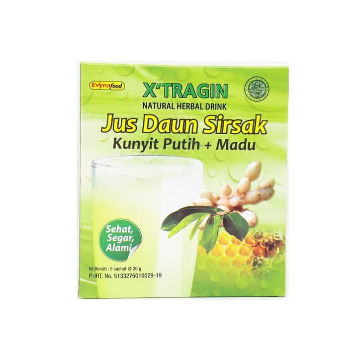 

XTRAGIN JUS DAUN SIRSAK KUNYIT PUTIH DAN MADU 1 BOX 5 SACHET