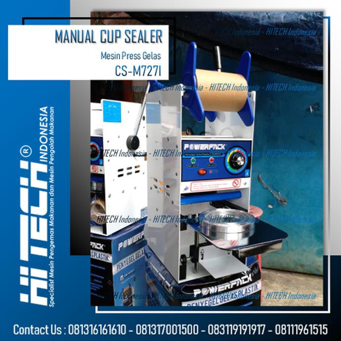 Cup Sealer Powerpack Cs-M727I Mesin Press Gelas Plastik Popice Bubble