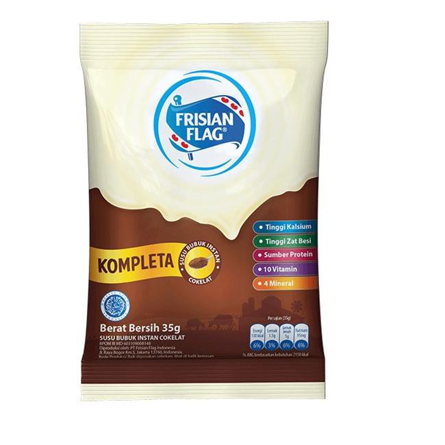

(FREE ONGKIR) Susu Bubuk Frisian Flag KOMPLETA Cokelat Sachet 10 x 35 gr