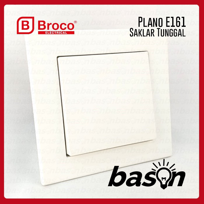 Broco E161 PLANO Single Switch - Saklar Tunggal