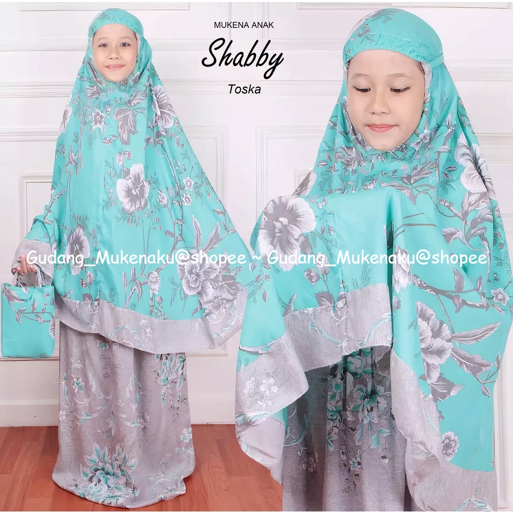 Gudang_Mukenaku Mukena Anak Shabby (estimasi 6 – 8 th) Bahan Katun Free Tas Bisa Bayar Ditempat Tujuan COD