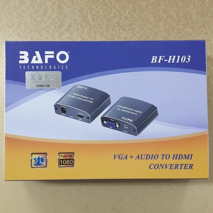 Bafo VGA to HDMI With Audio Converter Support 1080P BF-H103