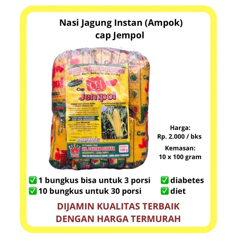 

BERAS JAGUNG INSTANT MPOK 10x100 gr