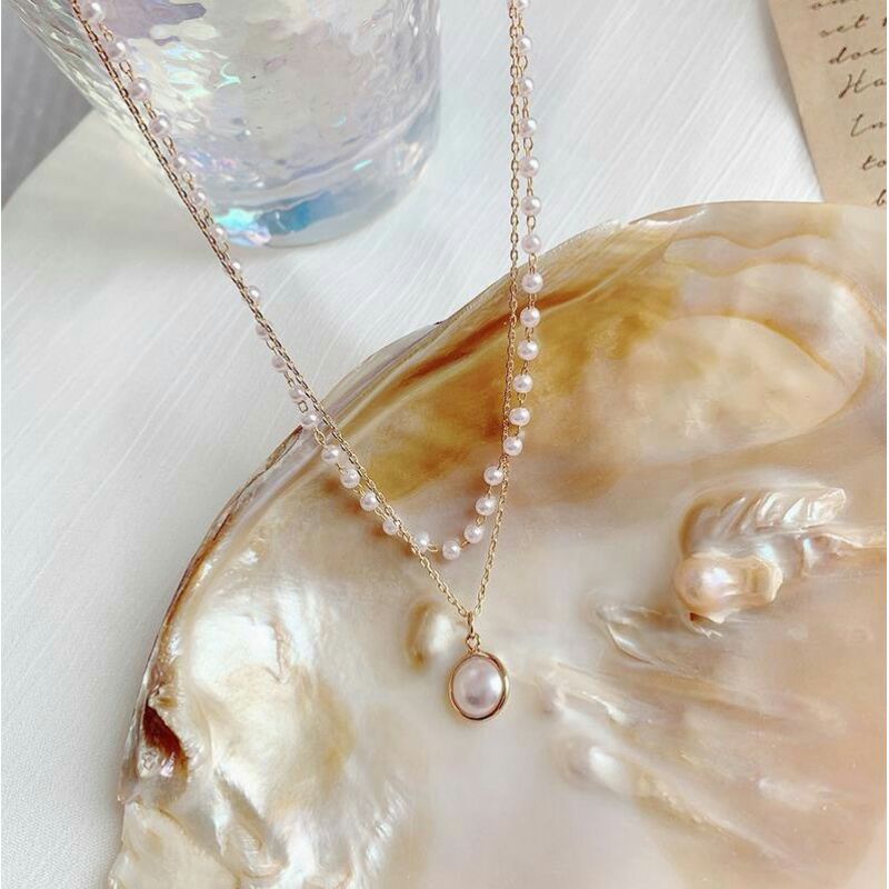 Kalung Choker Rantai Emas  Multi Layer