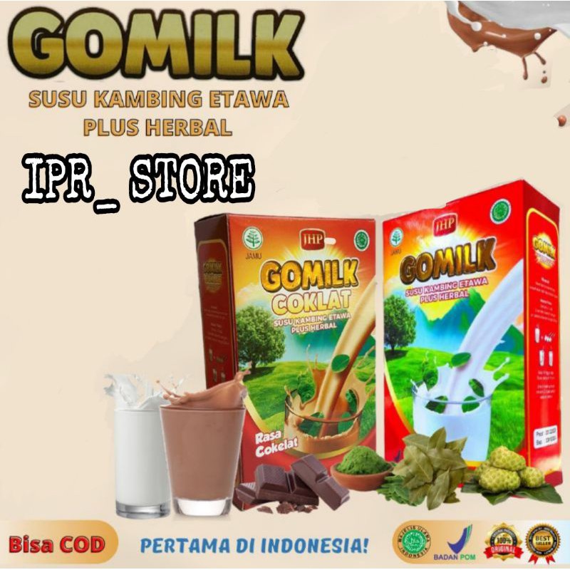 

GOMILK SUSU KAMBING ETAWA PLUS HERBAL RASA COKLAT DAN ORIGINAL (BISA COD)